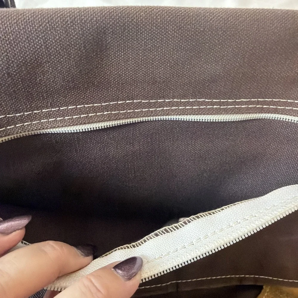 Sea Bag Canvas Messenger Laptop Bag Brown Tan Crossbody Satchel Travel Work Tote